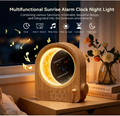 Sunrise Alarm Clock with Dimmable Moon Lamp, Bedside Light & 10 Natural Sounds