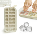 Quick-Fill Ice Cube Tray with Lid & Bin – Press-to-Release No-Touch Ice Cube Maker